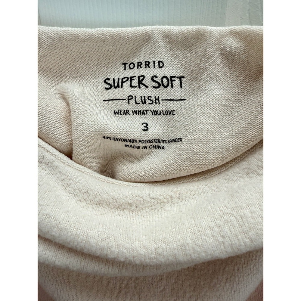 Torrid Super Soft Plush Ombré Cowl Neck Top Sweater Size 3 (3X) Light Pink Coral - Picture 3 of 6